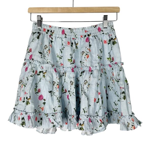 Hill House Floral Skirt Set - White and Pink - Picture 3 of 8